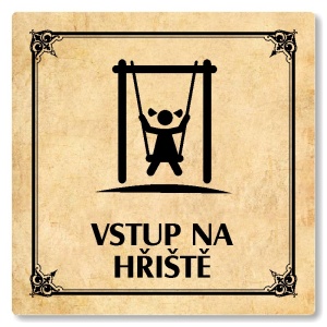 Vstup na hřiště, 100x100mm, pergamen, Nebraska